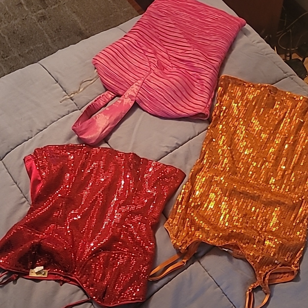 Sequin Camisole Top - Red